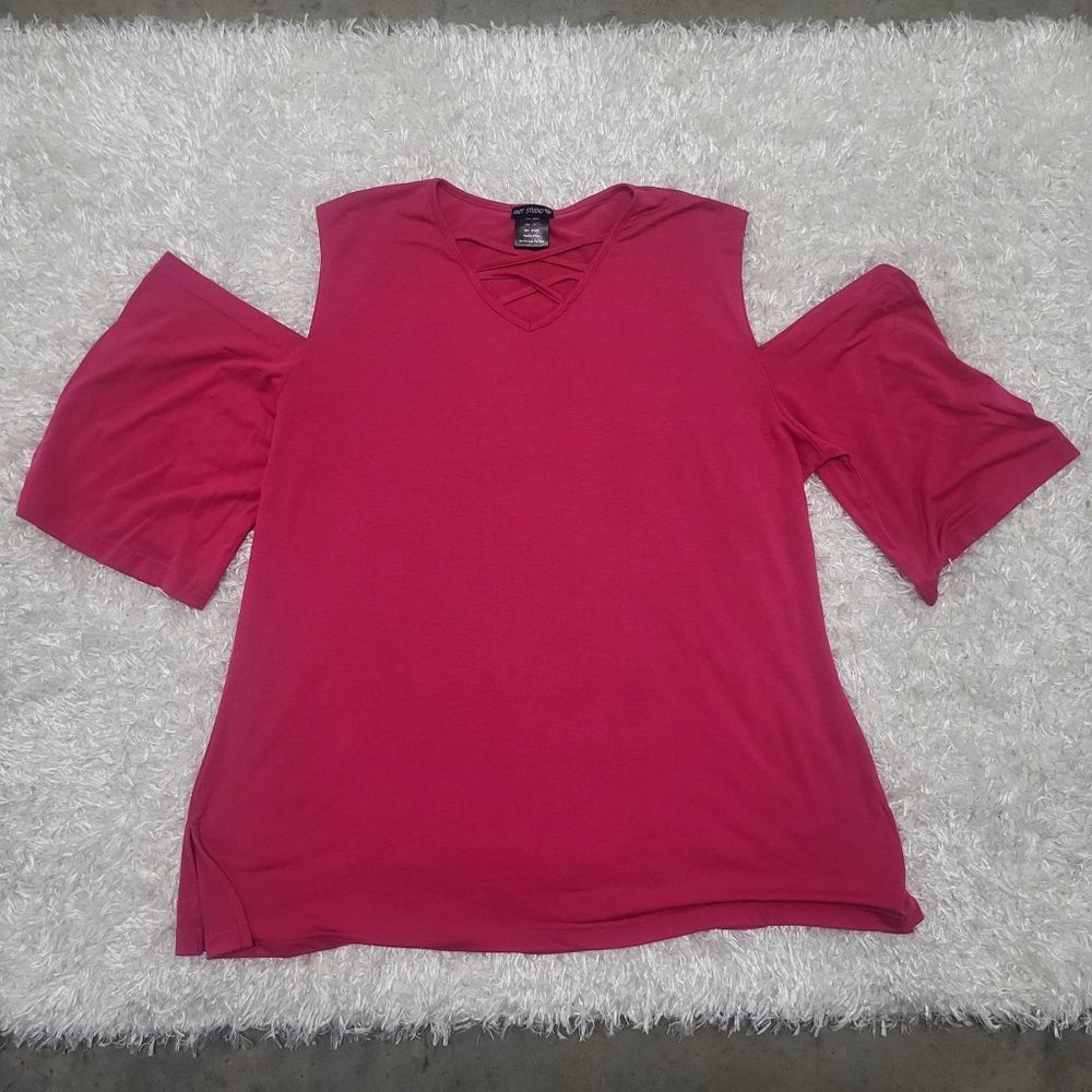 Knit Studio Women's Blouse, Pink, 3X